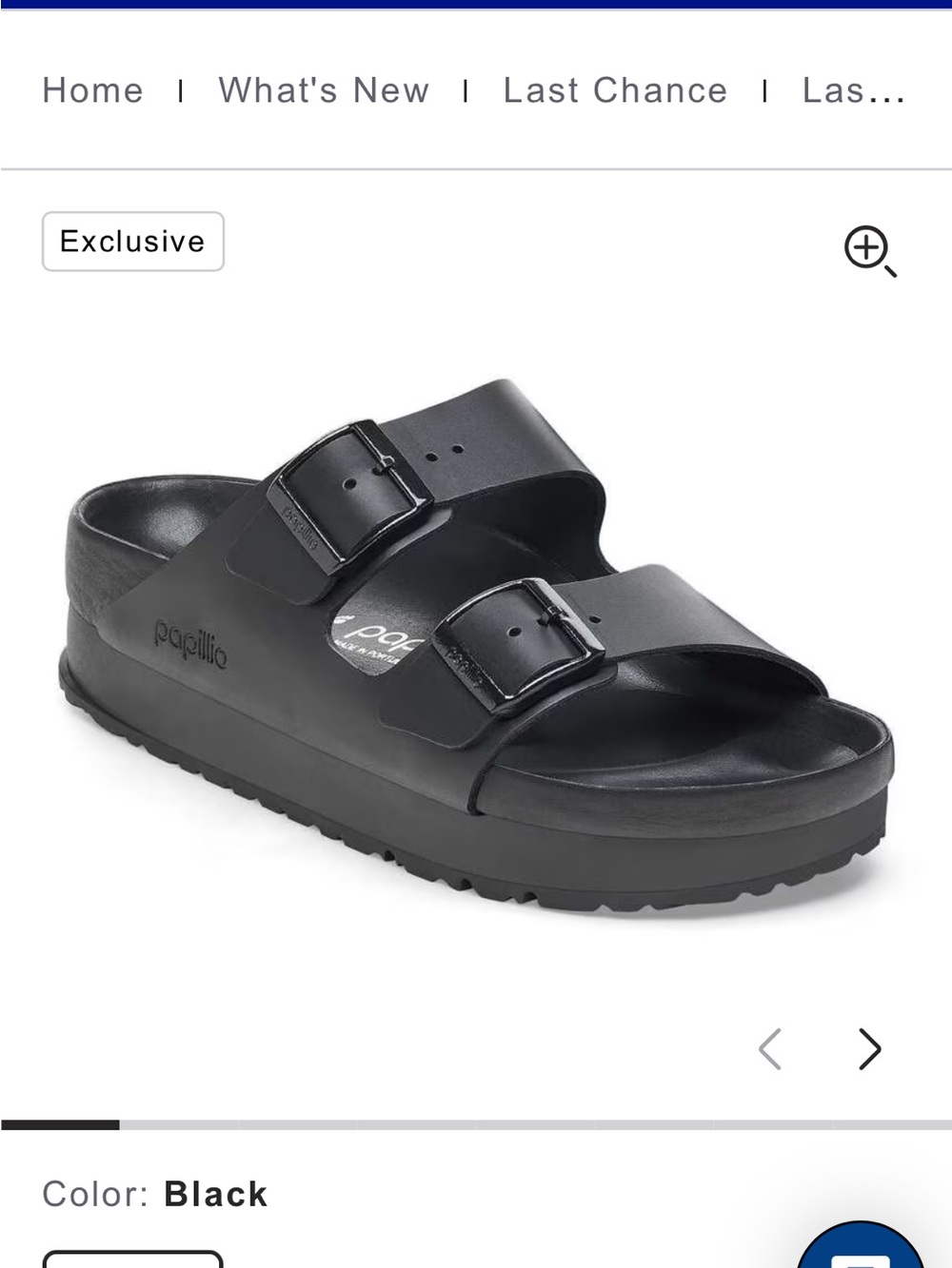 Birkenstock Papillio Exquisite Black Leather Double Buckle Platform - Picture 12 of 12
